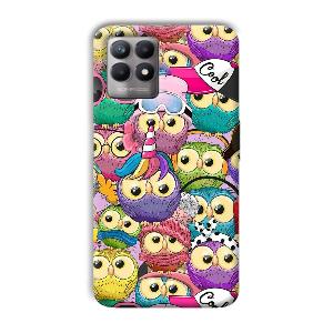 Colorful Owls Phone Customized Printed Back Cover for Realme 8i