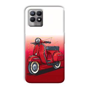 Red Scooter Phone Customized Printed Back Cover for Realme 8i