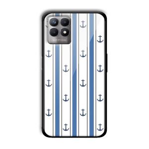 Sailor Anchors Customized Printed Glass Back Cover for Realme 8i