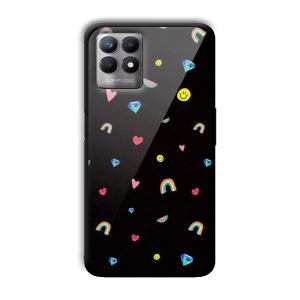 Multi Object Customized Printed Glass Back Cover for Realme 8i