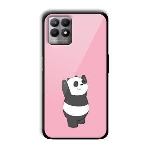 Pink Panda Customized Printed Glass Back Cover for Realme 8i