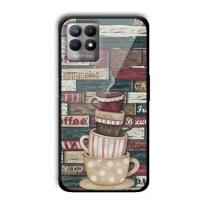 Coffee Design Customized Printed Glass Back Cover for Realme 8i