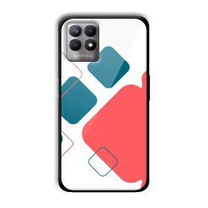 Abstract Squares Customized Printed Glass Back Cover for Realme 8i