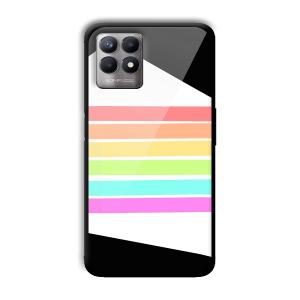 Colorful Stripes Customized Printed Glass Back Cover for Realme 8i