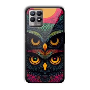 2 Owls Customized Printed Glass Back Cover for Realme 8i