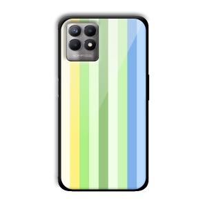 Green and Blue Customized Printed Glass Back Cover for Realme 8i