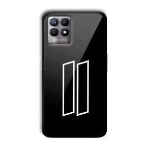2 Stripes Customized Printed Glass Back Cover for Realme 8i