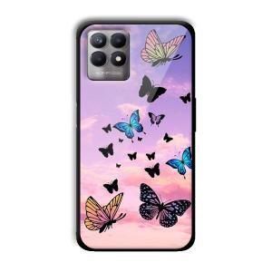 Butterflies Customized Printed Glass Back Cover for Realme 8i