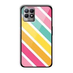 Solid Stripes Customized Printed Glass Back Cover for Realme 8i