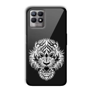 Angry Lion Customized Printed Glass Back Cover for Realme 8i