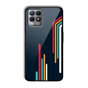 Colorful Stripes Customized Printed Glass Back Cover for Realme 8i