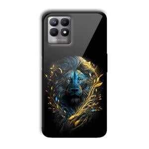 Golden Lion Customized Printed Glass Back Cover for Realme 8i