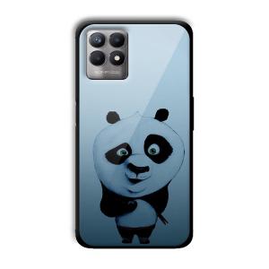 Cute Panda Customized Printed Glass Back Cover for Realme 8i