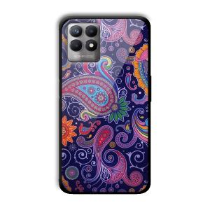 Purple Art Customized Printed Glass Back Cover for Realme 8i