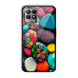 Colored Pebbles Customized Printed Glass Back Cover for Realme 8i