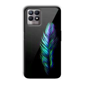 Neon Feather Customized Printed Glass Back Cover for Realme 8i