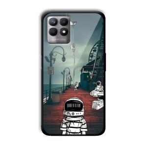Little Astronaut Customized Printed Glass Back Cover for Realme 8i