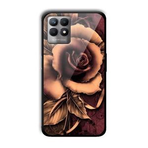 Brown Rose Customized Printed Glass Back Cover for Realme 8i