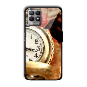 Golden Watch Customized Printed Glass Back Cover for Realme 8i