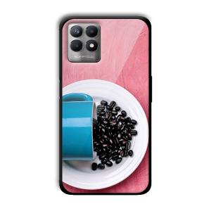 Coffee Beans Customized Printed Glass Back Cover for Realme 8i