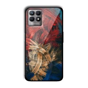Painted Frame Customized Printed Glass Back Cover for Realme 8i