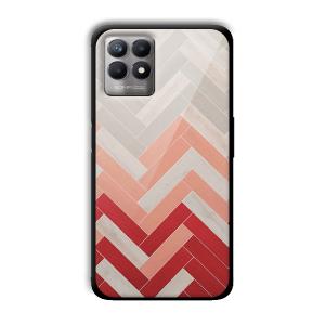 Light Red Customized Printed Glass Back Cover for Realme 8i