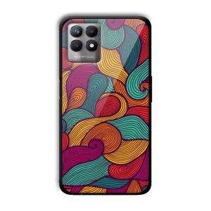 Curved Colors Customized Printed Glass Back Cover for Realme 8i