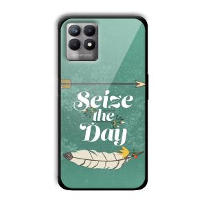Seize the Day Customized Printed Glass Back Cover for Realme 8i