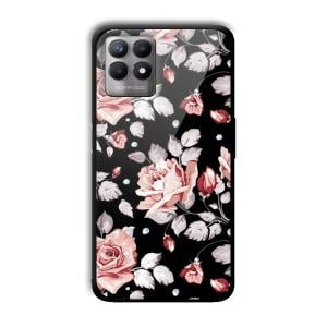 Flowery Design Customized Printed Glass Back Cover for Realme 8i