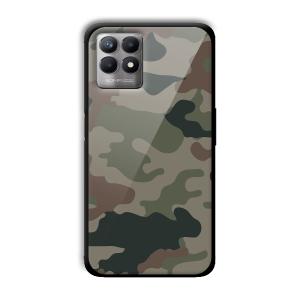 Green Camo Customized Printed Glass Back Cover for Realme 8i