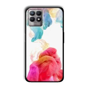 Water Colors Customized Printed Glass Back Cover for Realme 8i