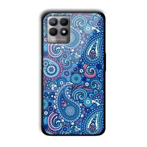 Blue Pattern Customized Printed Glass Back Cover for Realme 8i