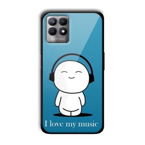 I Love my Music Customized Printed Glass Back Cover for Realme 8i