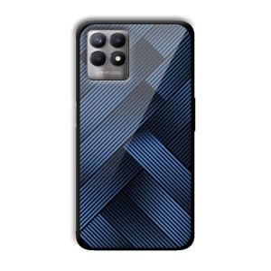 Blue Criss Cross Customized Printed Glass Back Cover for Realme 8i