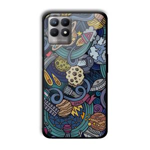 Space Graffiti Customized Printed Glass Back Cover for Realme 8i