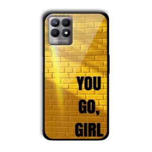 You Go Girl Customized Printed Glass Back Cover for Realme 8i