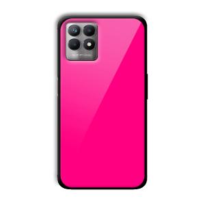 Neon Pink Customized Printed Glass Back Cover for Realme 8i
