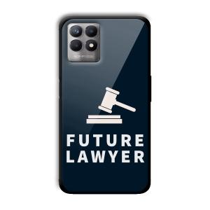 Future Lawyer Customized Printed Glass Back Cover for Realme 8i