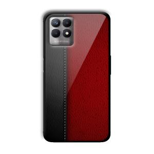 Leather Texture Customized Printed Glass Back Cover for Realme 8i