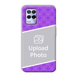 Purple Design Customized Printed Back Cover for Realme 8s