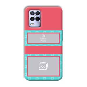 Blue Pink Customized Printed Back Cover for Realme 8s