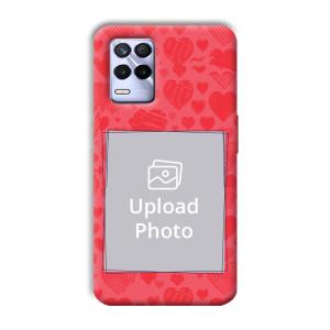 Red Hearts Customized Printed Back Cover for Realme 8s