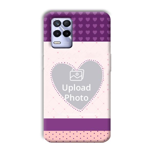 Purple Hearts Customized Printed Back Cover for Realme 8s