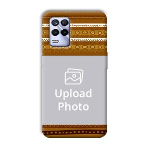 Brown Lines Customized Printed Back Cover for Realme 8s