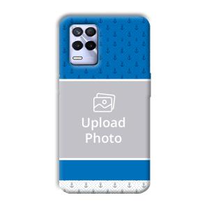 Blue White Design Customized Printed Back Cover for Realme 8s