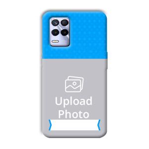 Sky Blue & White Customized Printed Back Cover for Realme 8s