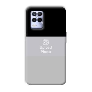 Black & Grey Customized Printed Back Cover for Realme 8s