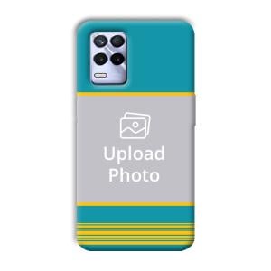 Yellow Blue Design Customized Printed Back Cover for Realme 8s