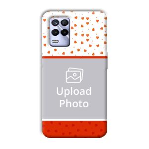 Orange Hearts Customized Printed Back Cover for Realme 8s