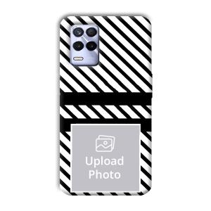 White Black Customized Printed Back Cover for Realme 8s